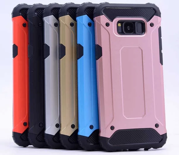 Samsung Galaxy S8 - Kılıf Çift Katman Zırh Tank Crash Military Kapak - Resim 3