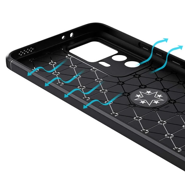 Xiaomi Mi 12T Pro - Kılıf Yüzüklü Karbon Ravel Silikon Kapak - Resim 4