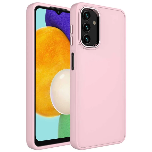 Samsung Galaxy A13 4G - Kılıf Metal Çerçeve ve Buton Tasarımlı Silikon Luna Kapak ürün görseli