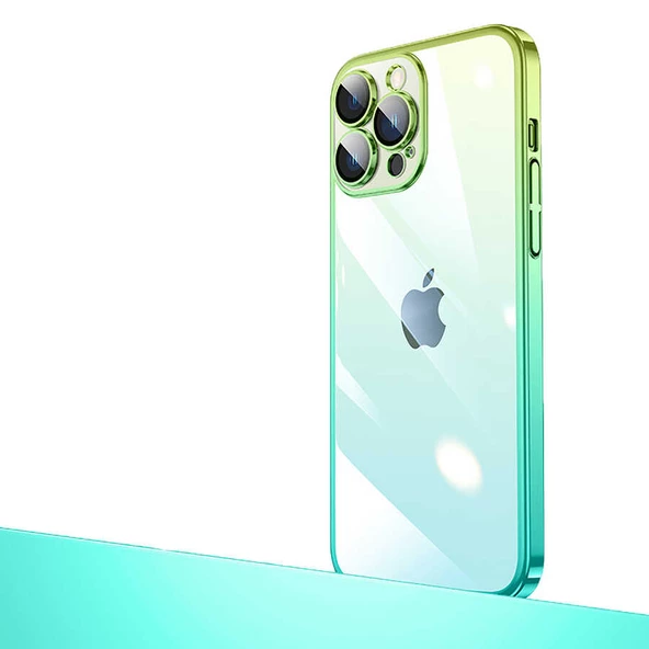 Apple iPhone 12 Pro - Kılıf Parlak Renk Geçişli Kamera Korumalı Senkron Kapak