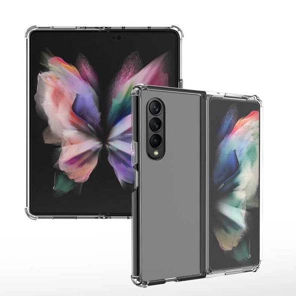 Samsung Galaxy Z Fold 3 - Kılıf Kenar Köşe Korumalı Nitro Anti Shock Silikon - Resim 3