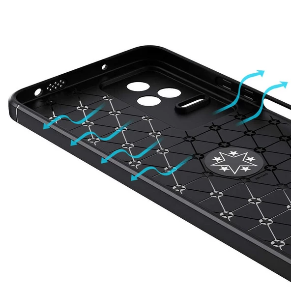 Xiaomi Poco F4 - Kılıf Yüzüklü Karbon Ravel Silikon Kapak - Resim 2