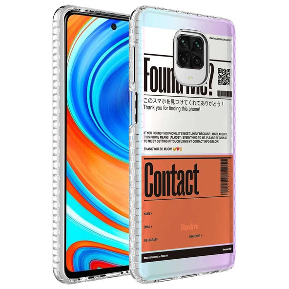 Xiaomi Redmi Note 9 Pro - Kılıf Airbag Kenarlı Renkli Desenli Silikon Elegans Kapak