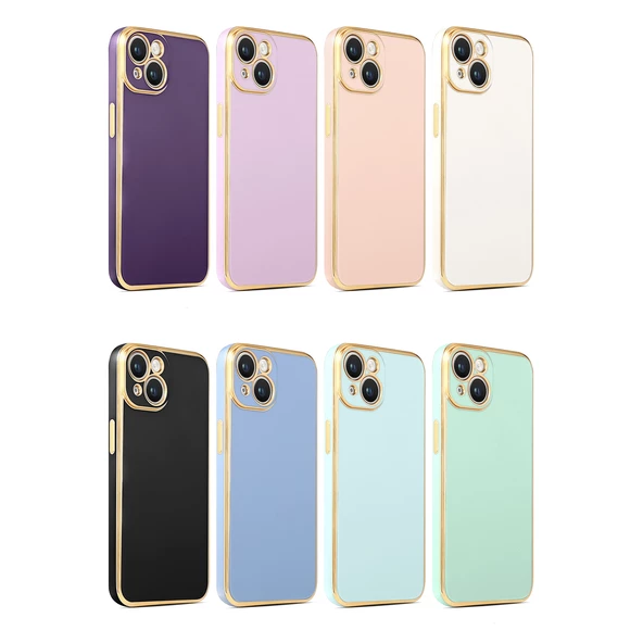 Apple iPhone 14 Plus - Kılıf Parlak Renkli Bark Silikon Kapak - Resim 5