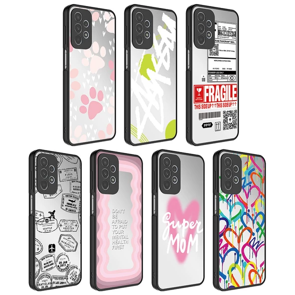 Samsung Galaxy A53 5G - Kılıf Aynalı Desenli Kamera Korumalı Parlak Mirror Kapak - Resim 2