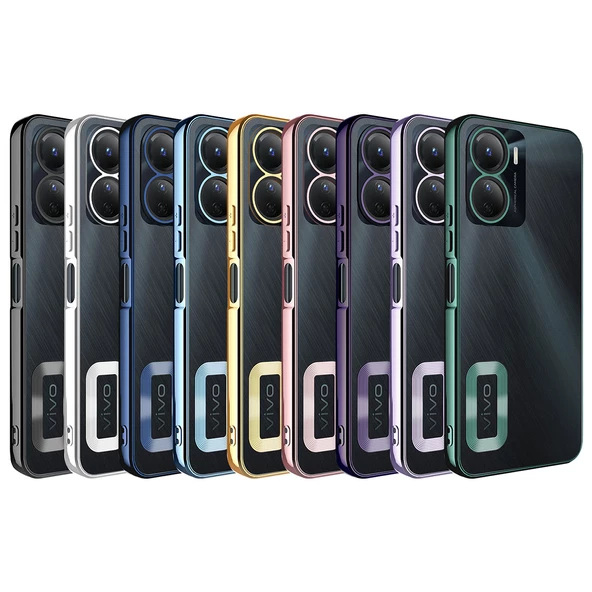 Vivo Y16 - Kılıf Kamera Korumalı Logo Gösteren Omega Kapak - Resim 2