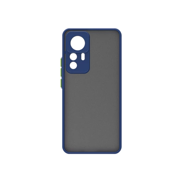 Xiaomi Mi 12T - Kılıf Arkası Buzlu Renkli Düğmeli Hux Kapak