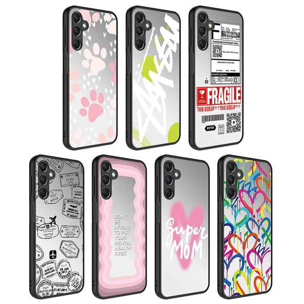 Samsung Galaxy A24 - Kılıf Aynalı Desenli Kamera Korumalı Parlak Mirror Kapak - Resim 2