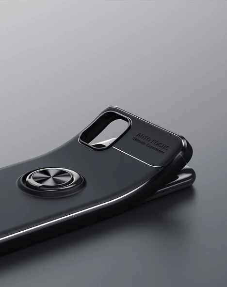 Samsung Galaxy A04E - Kılıf Yüzüklü Karbon Ravel Silikon Kapak - Resim 6