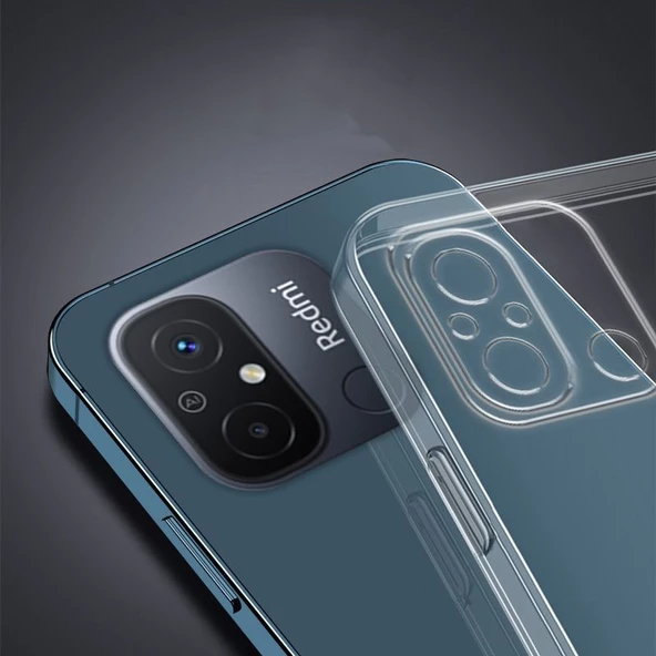 Xiaomi Redmi 12C - Kılıf Şeffaf Soft Slim Fitt Süper Silikon Kapak - Resim 6