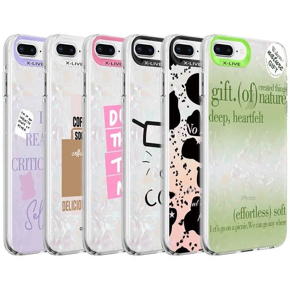 Apple iPhone 7 Plus - Kılıf Mermer Desenli Marbello Kapak - Resim 2