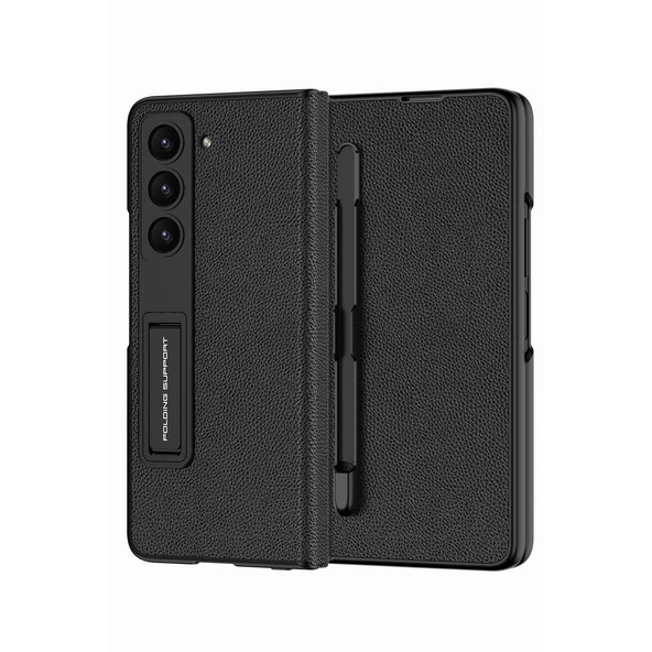 Samsung Galaxy Z Fold 5 - Kılıf Koruyucu Kalem Bölmeli Droga Kapak ürün görseli