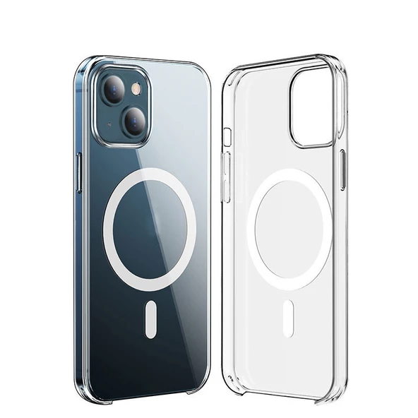Apple iPhone 15 - Kılıf Wireless Şarj Özellikli Şeffaf Orjin Kapak