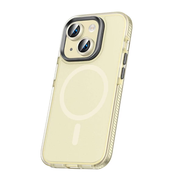 Apple iPhone 15 - Kılıf Airbagli Magsafe Wireless Şarj Özellikli Lens Koruyuculu Klaptika Kapak ürün görseli