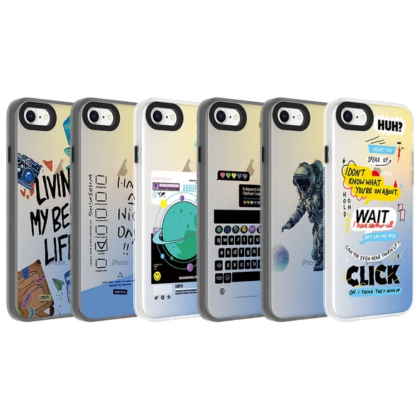 Apple iPhone 8 - Kılıf Desenli Dragon Sert Kapak - Resim 2