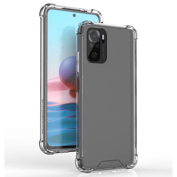 Xiaomi Redmi Note 10S - Kılıf Kenar Köşe Korumalı Nitro Anti Shock Silikon