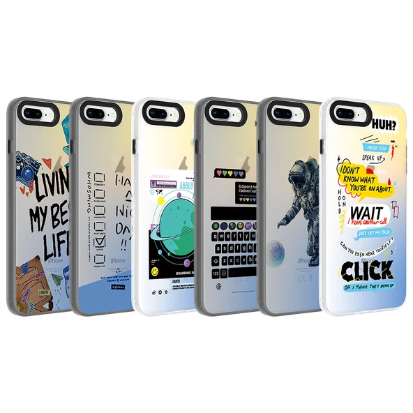 Apple iPhone 8 Plus - Kılıf Desenli Dragon Sert Kapak - Resim 2