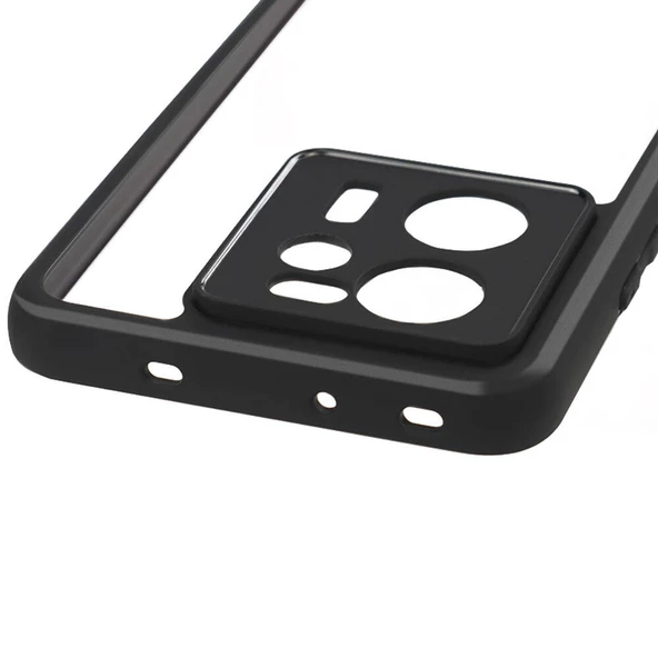 Xiaomi Mi 13T Pro - Kılıf Kamera Korumalı Şeffaf Arka Yüzey New Roll Kapak - Resim 4