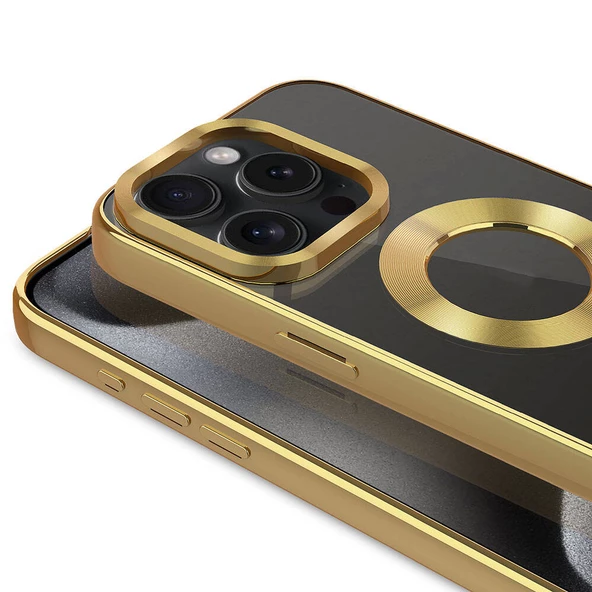 Apple iPhone 15 Pro Max - Kılıf Tek Kamera Çerçeveli Logo Gösteren Omega Kapak - Resim 3