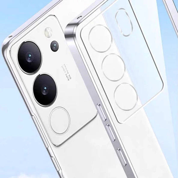 Vivo V29 5G - Kılıf Şeffaf Soft Slim Fitt Süper Silikon Kapak - Resim 2