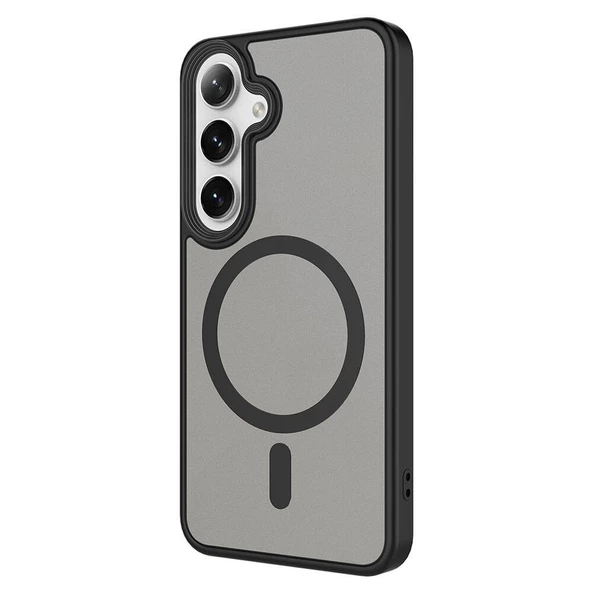 Samsung Galaxy S24 Plus - Kılıf Sert PC Arka Yüzey Wireless Şarj Özellikli Flet Magsafe Kapakv - Resim 4