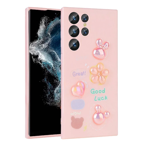 Samsung Galaxy S22 Ultra - Kılıf Kabartma Figürlü Parlak Toys Silikon Kapak ürün görseli