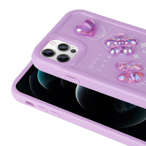 Apple iPhone 13 Pro Max - Kılıf Kabartma Figürlü Parlak Toys Silikon Kapak - Resim 2