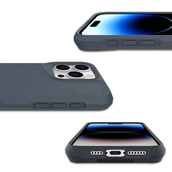 Apple iPhone 15 Pro Max - Kılıf Airbag Kenarlı T-Max Mat Standlı Kapak - Resim 5