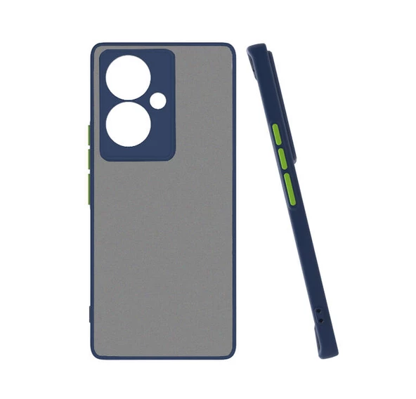 Vivo V29 Lite 5G - Kılıf Arkası Buzlu Renkli Düğmeli Hux Kapak ürün görseli