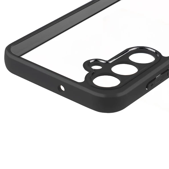 Samsung Galaxy A25 - Kılıf Kamera Korumalı Şeffaf Arka Yüzey New Roll Kapak - Resim 3