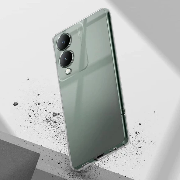Vivo Y17S - Kılıf Şeffaf Soft Slim Fitt Süper Silikon Kapak - Resim 2