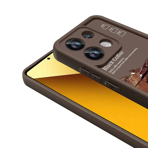 Xiaomi Redmi Note 13 Pro 4G - Kılıf Kamera Korumalı Baskılı Arka Yüzey Klas Kapak - 4