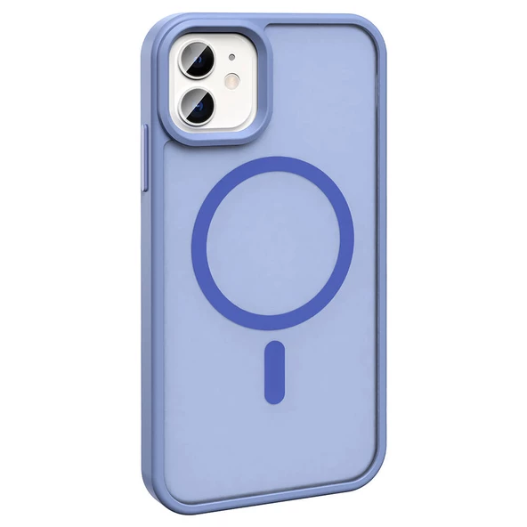 Apple iPhone 11 - Kılıf Magsafe Şarj Özellikli Mat Arka Yüzey Sio Kapak - Resim 2