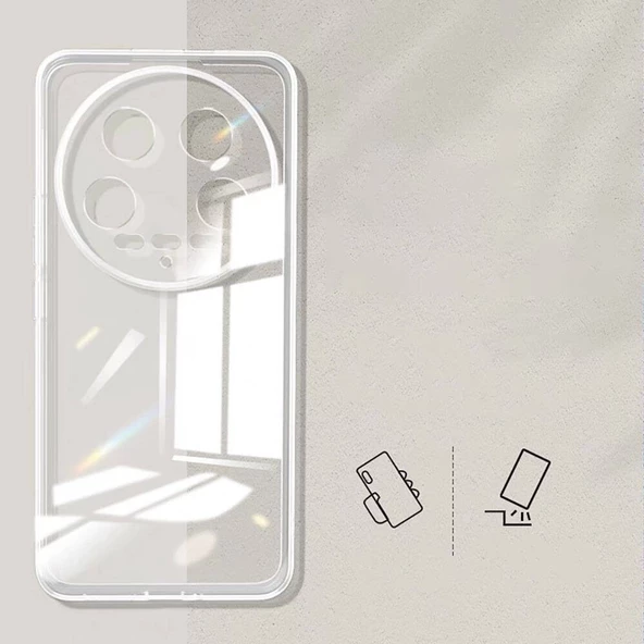 Xiaomi Mi 14 Ultra - Kılıf Şeffaf Soft Slim Fitt Süper Silikon Kapak - Resim 3