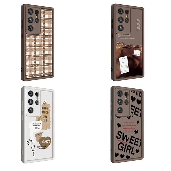 Samsung Galaxy S23 Ultra - Kılıf Kamera Korumalı Baskılı Arka Yüzey Klas Kapak - Resim 7