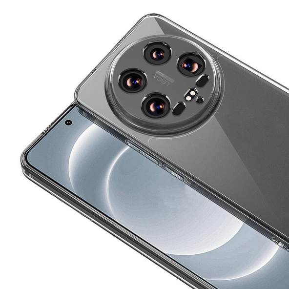 Xiaomi Mi 14 Ultra - Kılıf Şeffaf Soft Slim Fitt Süper Silikon Kapak - Resim 5