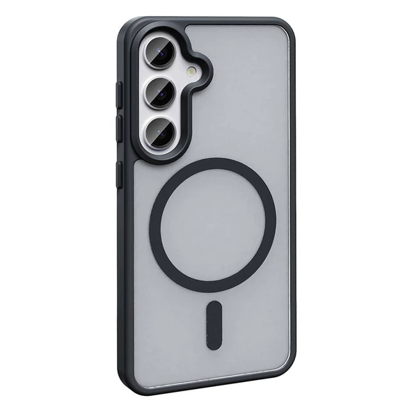 Samsung Galaxy S24 Plus - Kılıf Magsafe Şarj Özellikli Mat Arka Yüzey Sio Kapak - Resim 8