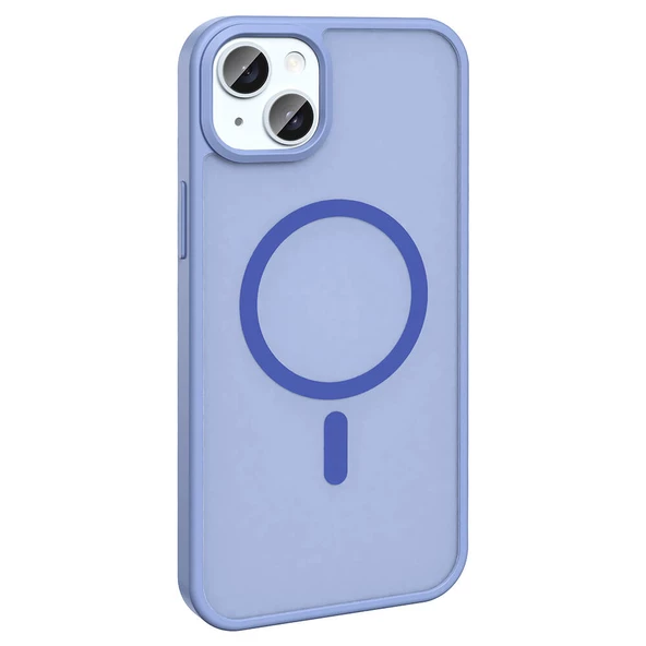 Apple iPhone 13 - Kılıf Magsafe Şarj Özellikli Mat Arka Yüzey Sio Kapak - Resim 5