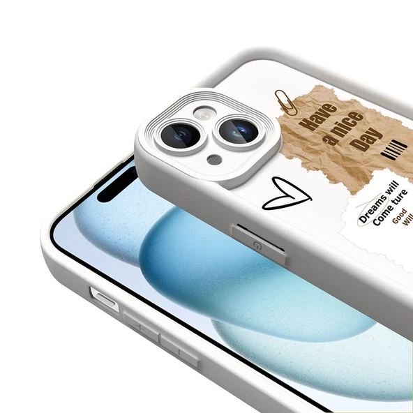 Apple iPhone 15 - Kılıf Kamera Korumalı Baskılı Arka Yüzey Klas Kapak - 5