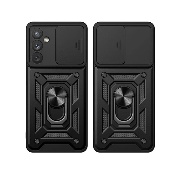 Samsung Galaxy A34 - Kılıf Magnetik Standlı Kamera Korumalı Sürgülü Vega Kapak - Resim 7