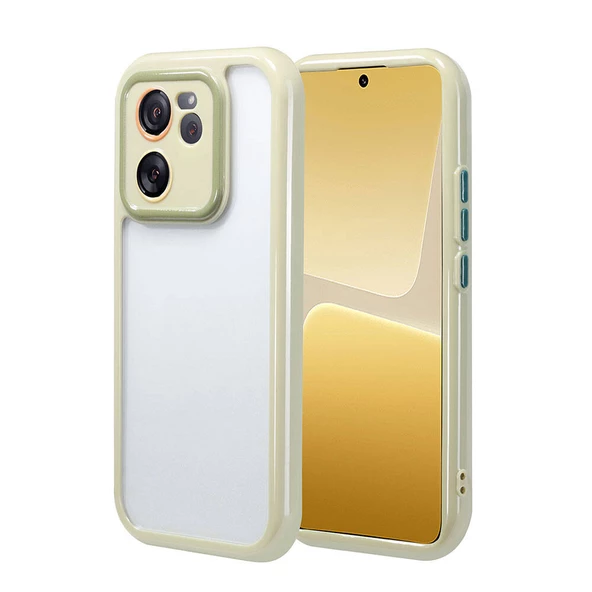 Xiaomi Mi 13T Pro - Kılıf Kamera Korumalı Renkli Kenar ve Çerçeve Tasarımlı Vitamin Kapak
