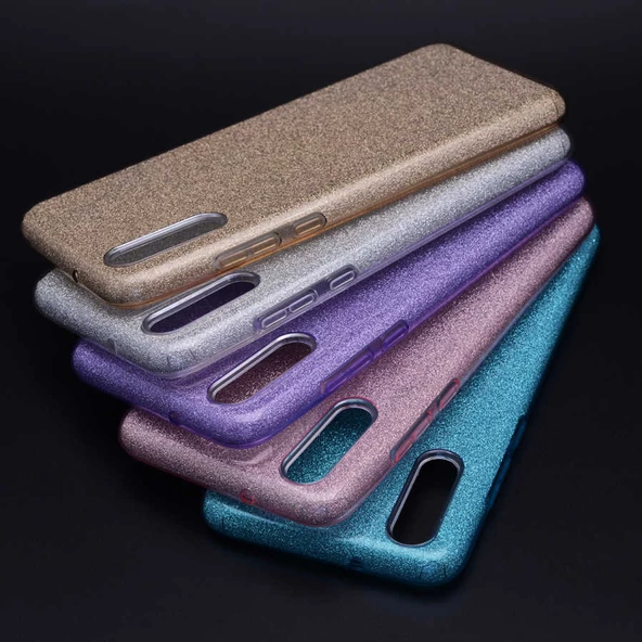 Huawei P20 - Kılıf Simli Koruyucu Shining Silikon - Resim 4