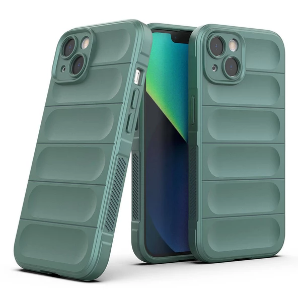 Apple iPhone 13 Kılıf Esnek TPU Oyuklu Arka Yüzey Tasarımlı Etnik Silikon Kapak - Resim 5