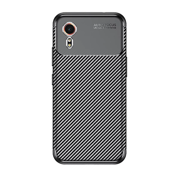 Samsung Galaxy Xcover7 - Kılıf Auto Focus Karbon Negro Silikon Kapak - Resim 2