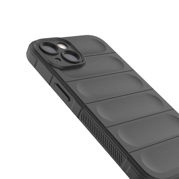 Apple iPhone 13 Kılıf Esnek TPU Oyuklu Arka Yüzey Tasarımlı Etnik Silikon Kapak - Resim 7