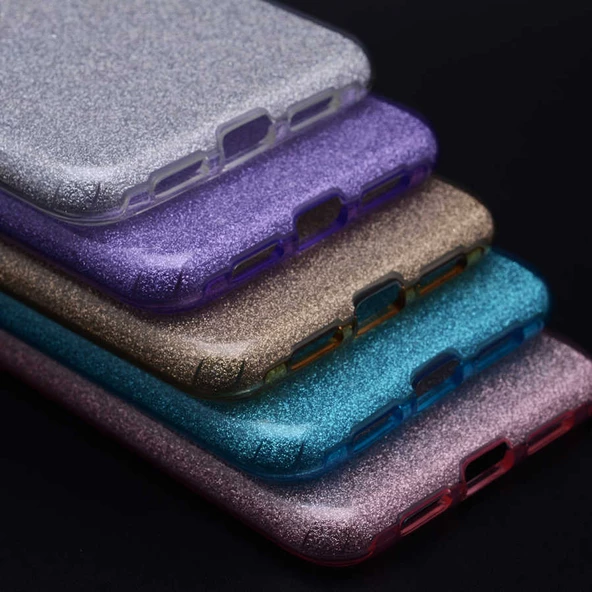 Huawei P20 - Kılıf Simli Koruyucu Shining Silikon - Resim 2