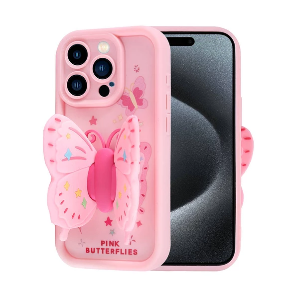 Apple iPhone 15 Pro Max - Kılıf Kamera Korumalı Figür Tasarımlı Kapya Kapak - 2