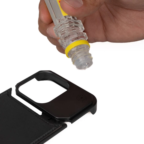 Apple iPhone 14 Pro Max - Kılıf Magsafe Şarj Özellikli Mekanizmalı Koku Hazneli Mostar Kapak - Resim 4