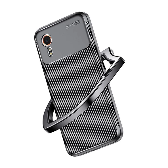 Samsung Galaxy Xcover7 - Kılıf Auto Focus Karbon Negro Silikon Kapak - Resim 5