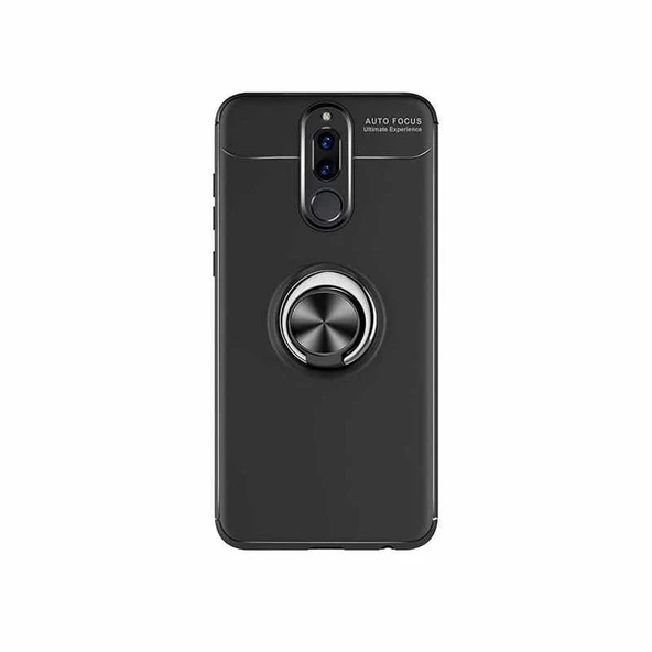 Huawei Mate 10 Lite - Kılıf Yüzüklü Karbon Ravel Silikon Kapak - 1